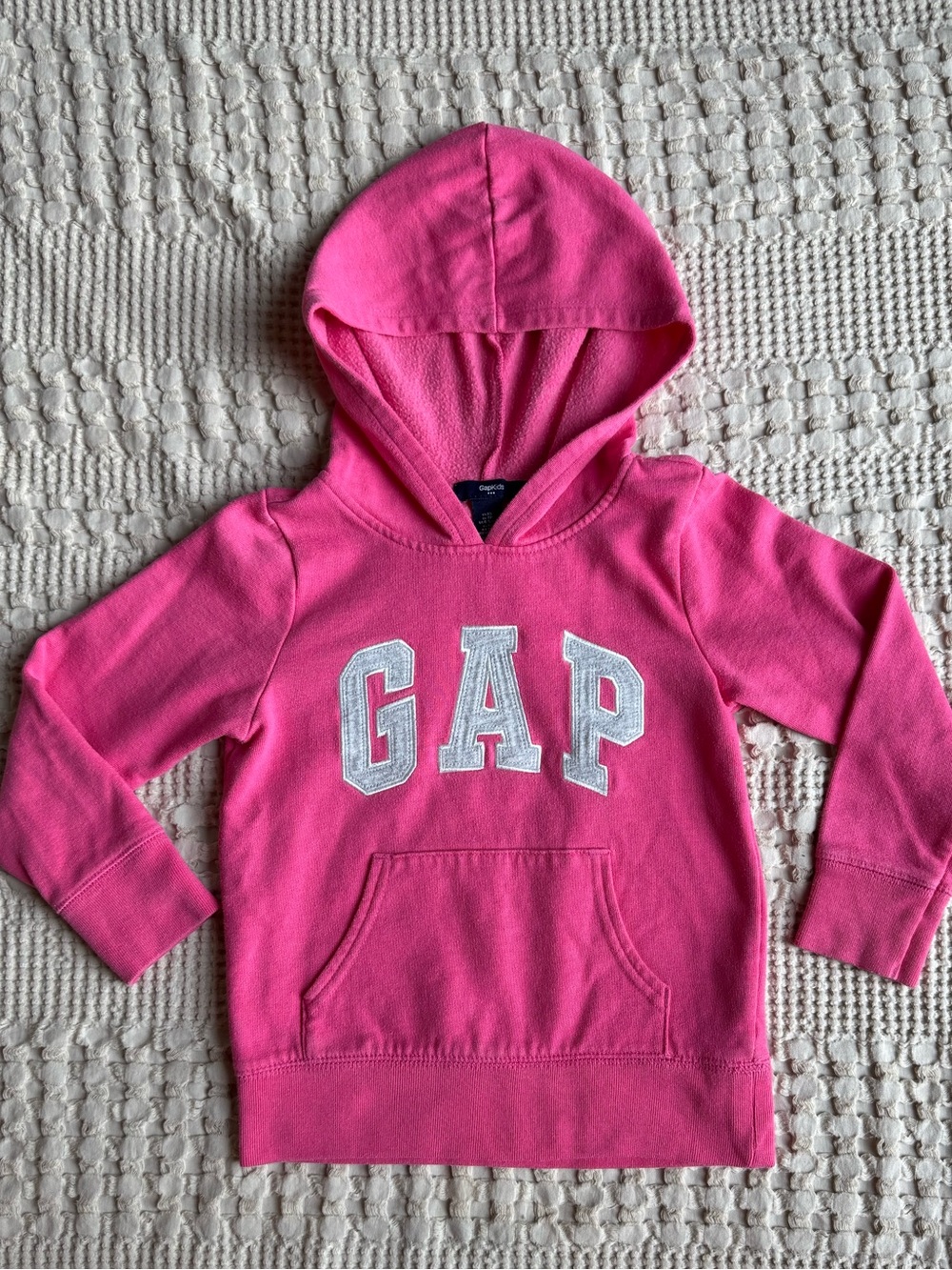 GAP Kids Bright Pink Hooded Sweatshirt with Logo